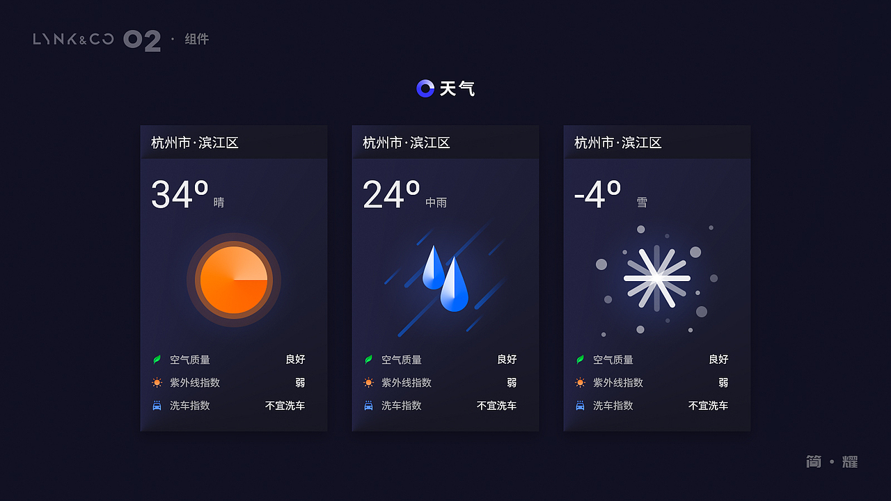 领克02车机主题设计--简耀