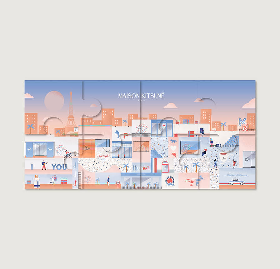 Maison Kitsune - Pairs Night 插画（图ZMjM4ODEwNjQw） - 商业插画 - 站酷设计师无方案设计工作室原创素材 - 站酷ZCOOL