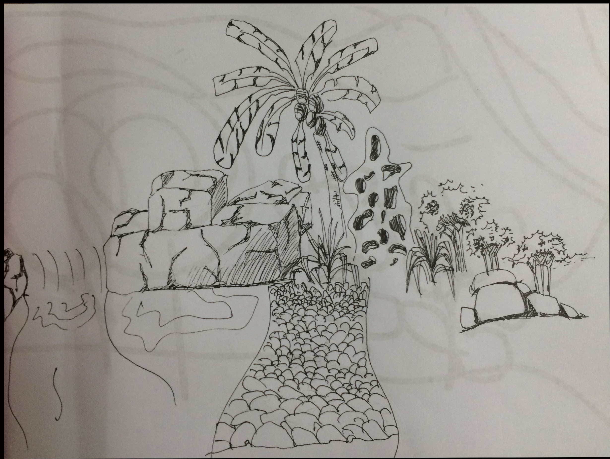 手绘,彩绘,景观素描