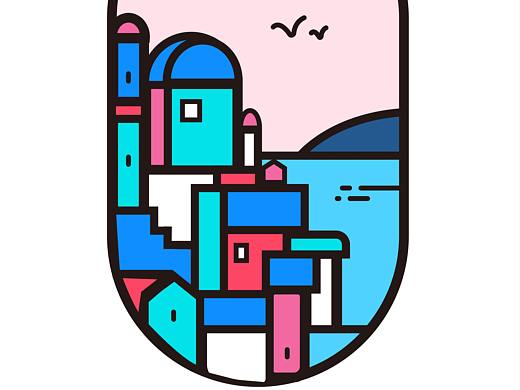 梦幻般的希腊小镇风景