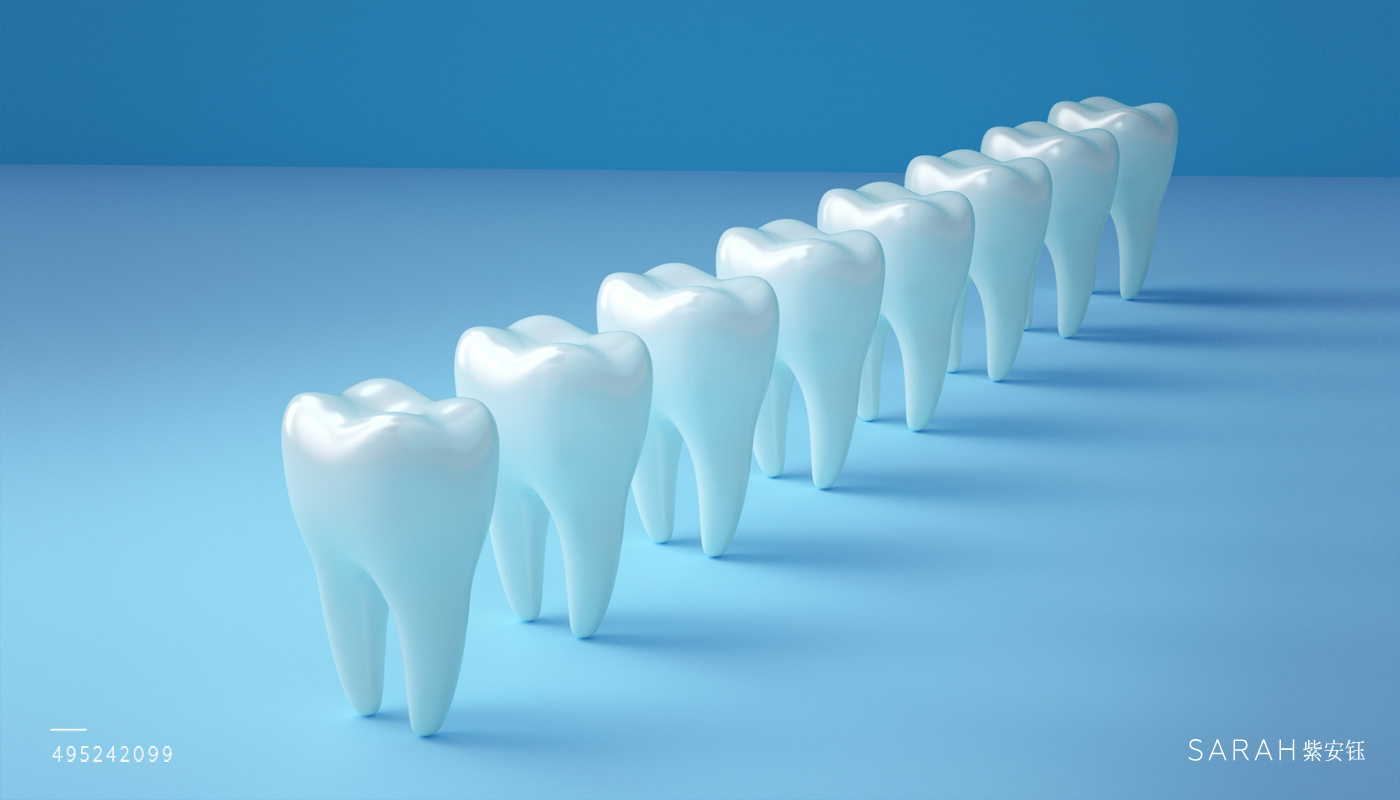 牙牙的2019一颗牙齿的新年C4D牙科创意紫安钰|三维|其他三维|紫安钰 - 原创作品 - 站酷 (ZCOOL)