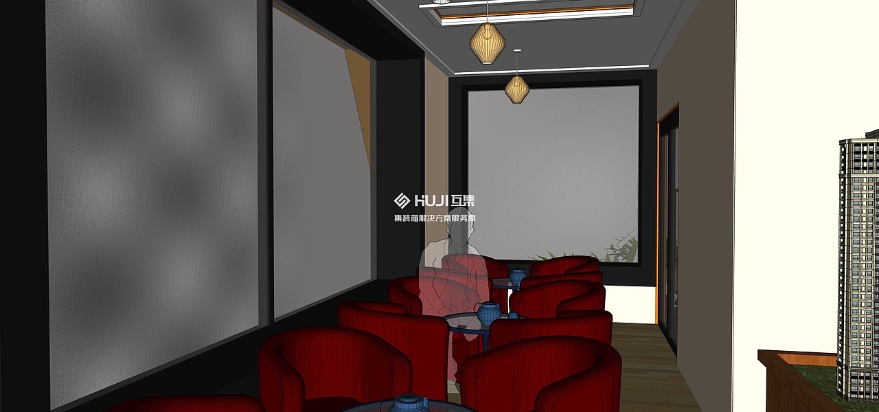 【HUJI互集】河南商丘佳嘉上东一品集装箱售楼部·展厅