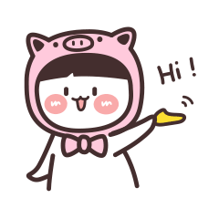 微信表情  粉红居居