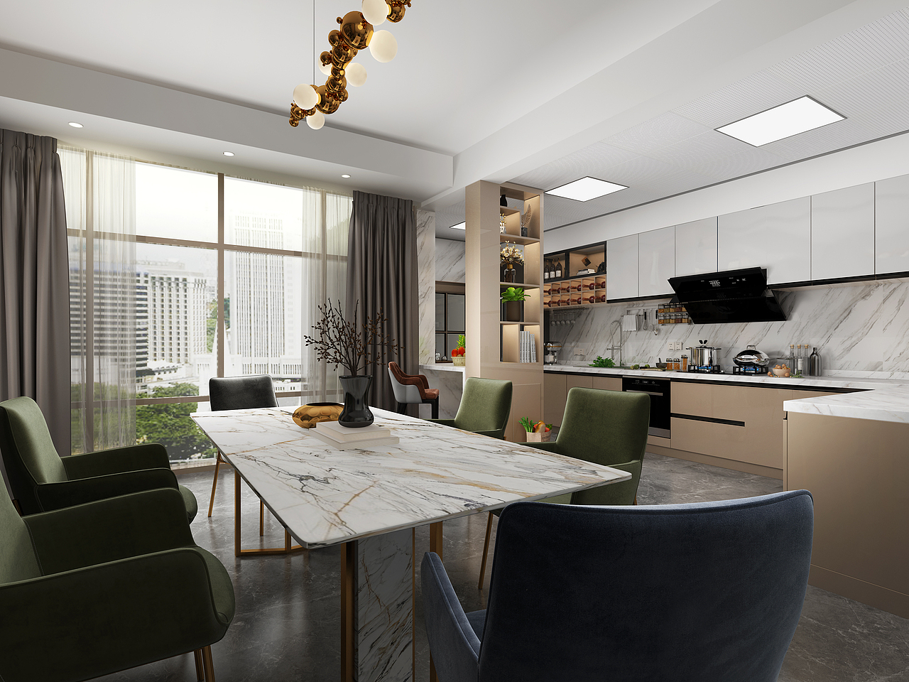 现代餐厨房（图ZMjI4ODQ1NTcy） - 家装设计 - 站酷设计师简单幽默先生原创素材 - 站酷ZCOOL