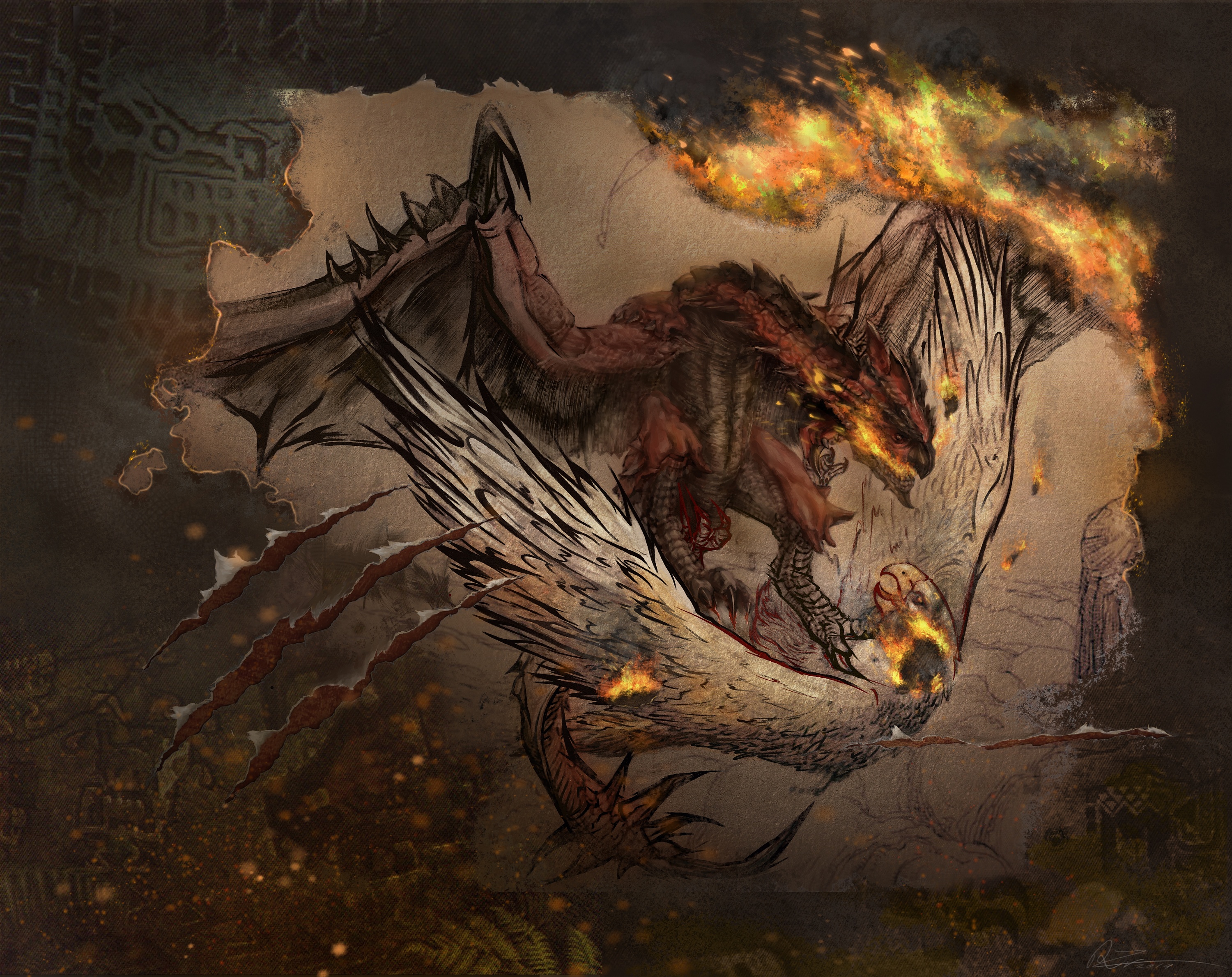 涂了一张怪物猎人#同人作品|插画|游戏原画|昜一呈 - 原创作品 - 站酷