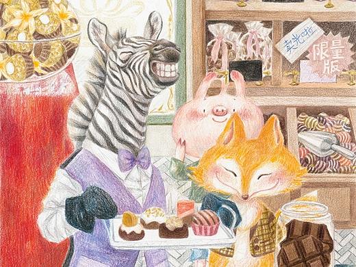 小猪在巧克力商店