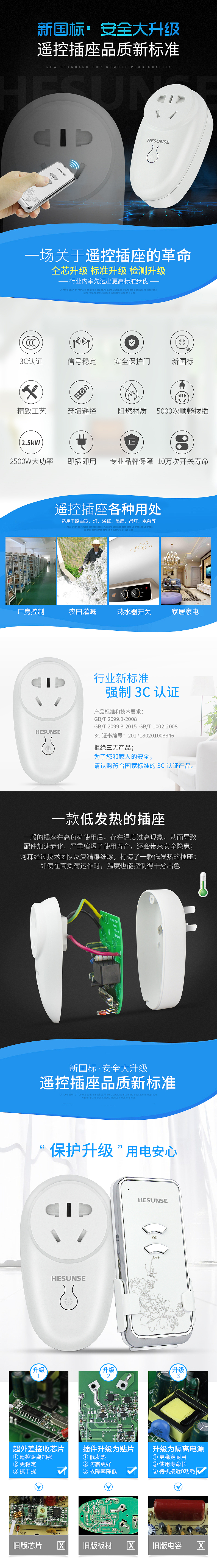 遥控插座详情页+主图