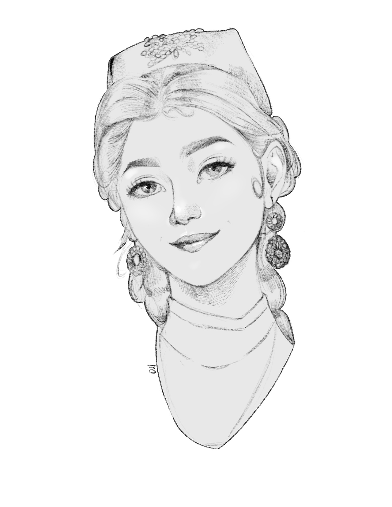 头像插画（图ZMjMxOTIxNzky） - 艺术插画 - 站酷设计师Dil迪力原创素材 - 站酷ZCOOL