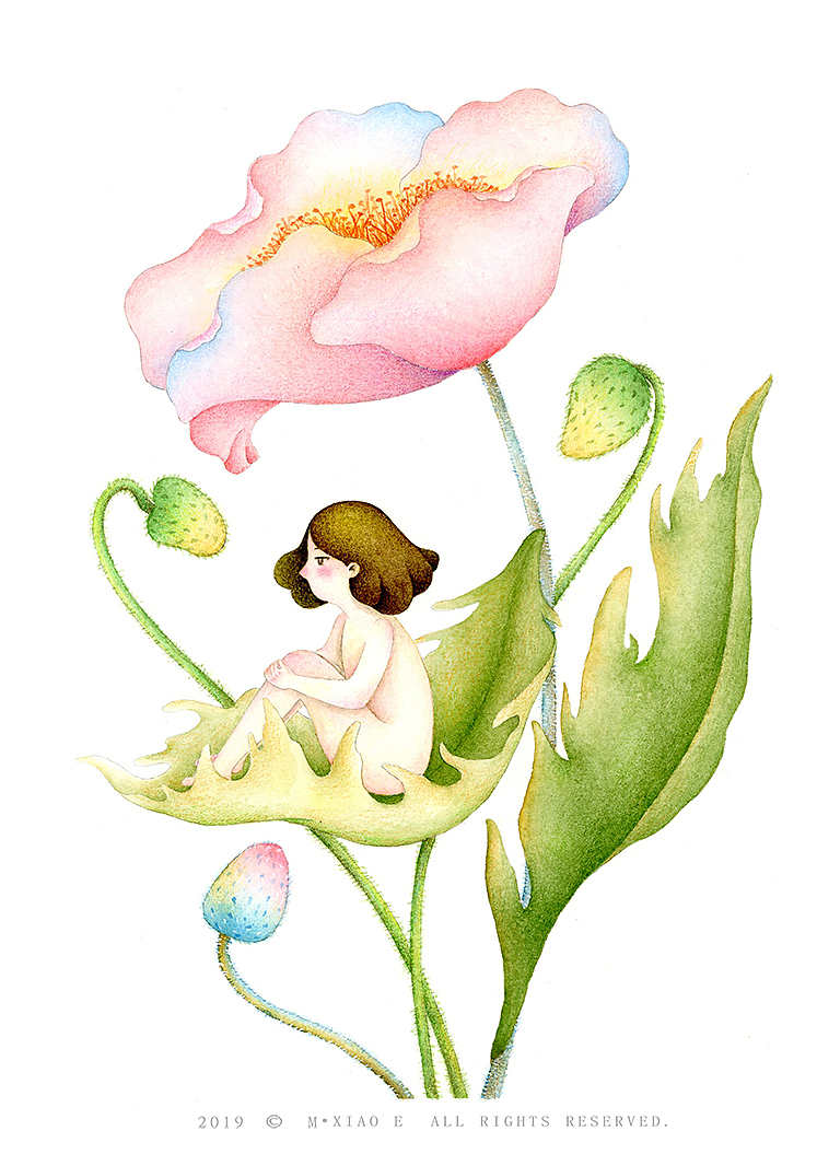 花下的思念（图ZMTU1NjEzMDIw） - 创作习作 - 站酷设计师木点小易原创素材 - 站酷ZCOOL