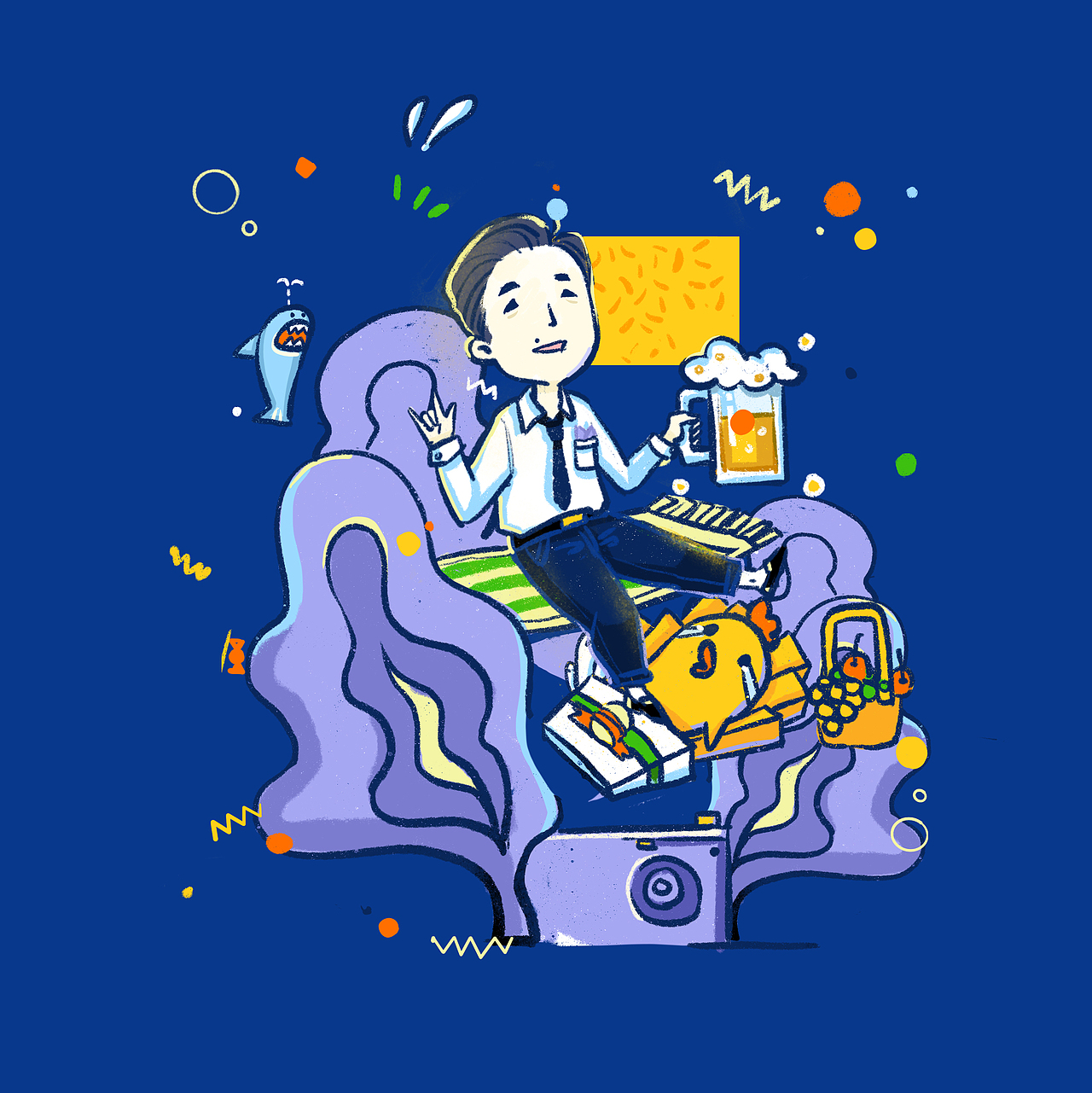 TUBORG TEAM人物相册插图（图ZMTkzMzk3MDY0） - 商业插画 - 站酷设计师法海过海原创素材 - 站酷ZCOOL