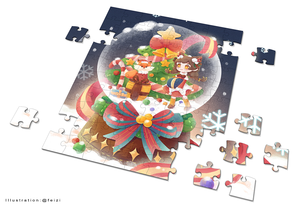 ✲Merry Christmas!✲~圣诞快乐（图ZMjgxMzU3MjAw） - 儿童插画 - 站酷设计师菲紫violet原创素材 - 站酷ZCOOL