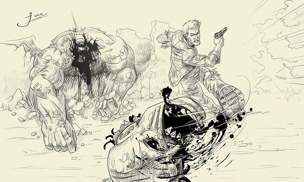 末日蟑螂小说插画习作4059章