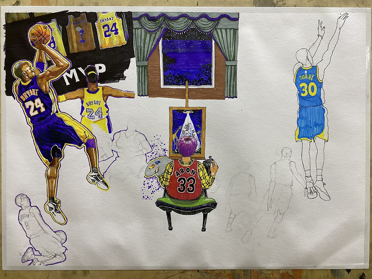 《过去，现在，未来》（图ZMjc5MzgwMTg4） - 艺术插画 - 站酷设计师画师Aron30Deng原创素材 - 站酷ZCOOL