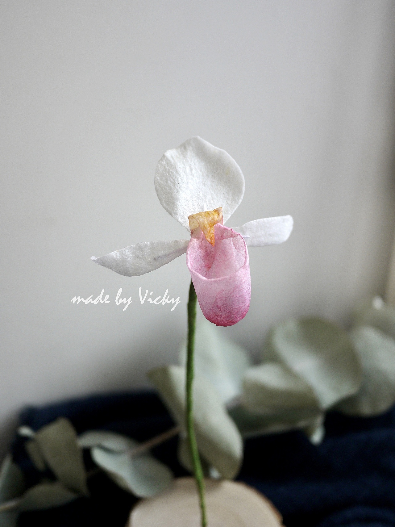 糯米纸花:蝴蝶兰,杓兰