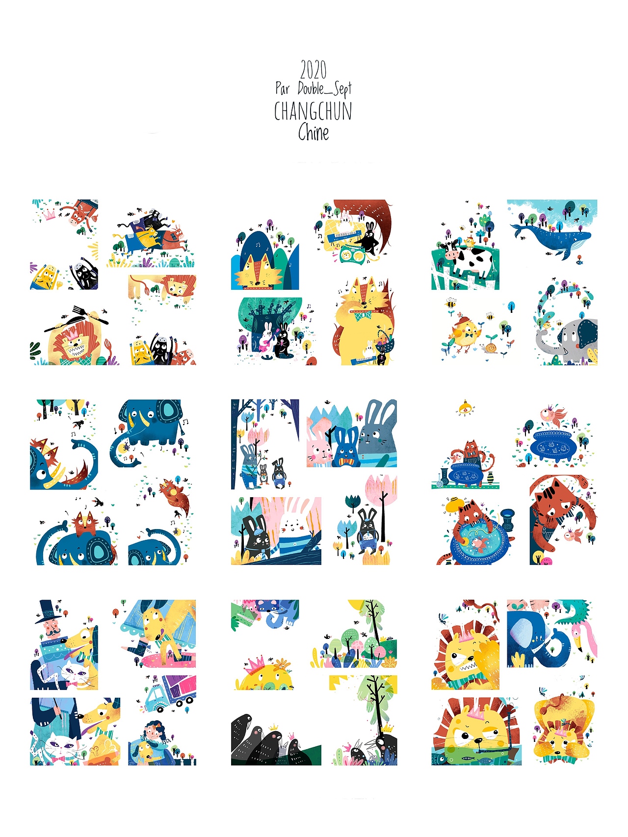 2020儿童插图板绘案例汇总