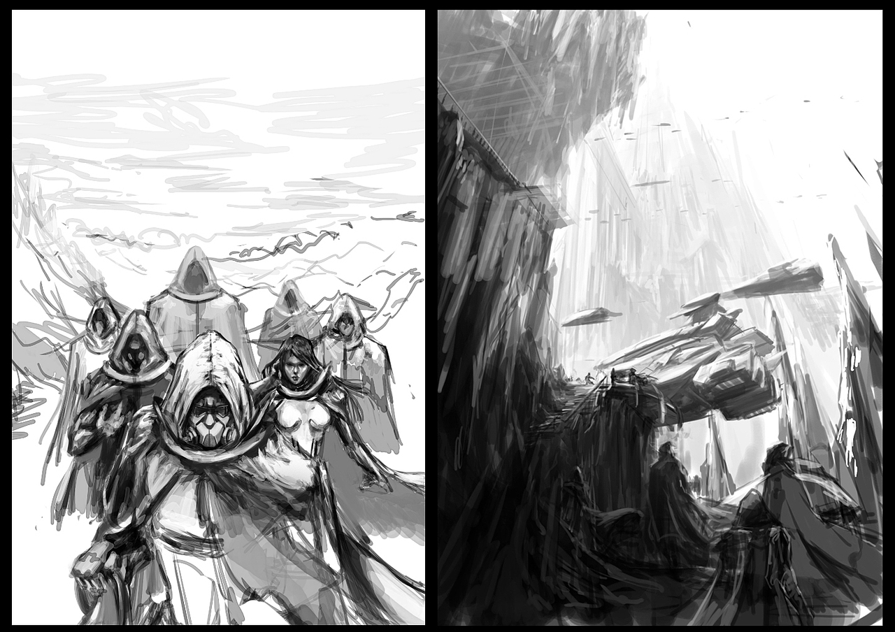 左边是当时做插图时的另一版草稿
<br>感谢观赏(^○^)~~~