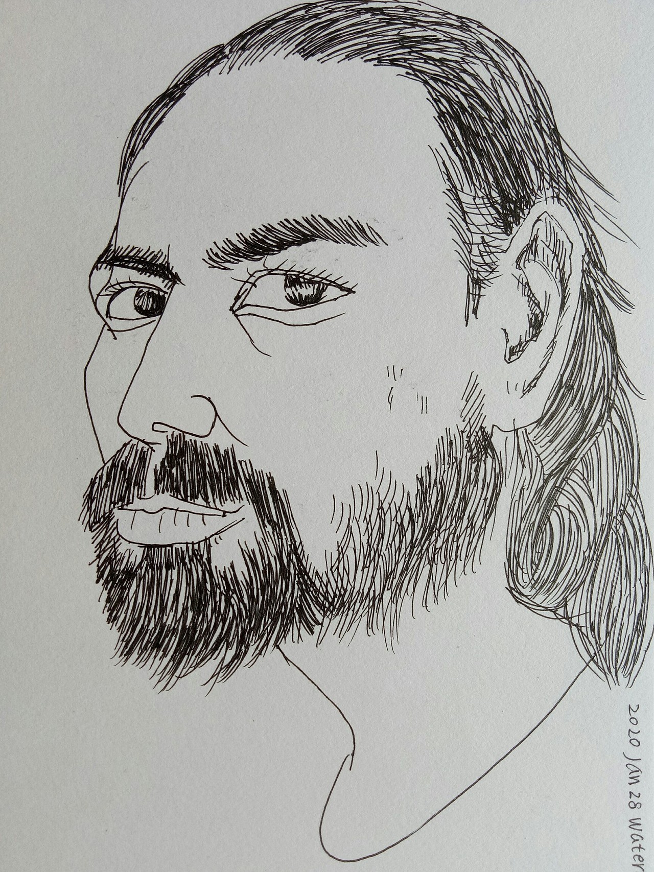 北美人物头像速写