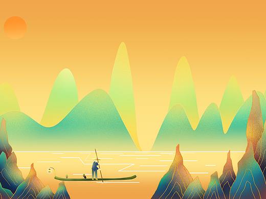 山間打魚人（個(gè)人主頁-ZNTU3OTYzNTI=） - 商業(yè)插畫 - 站酷設(shè)計(jì)師程小綠原創(chuàng)素材 - 站酷ZCOOL
