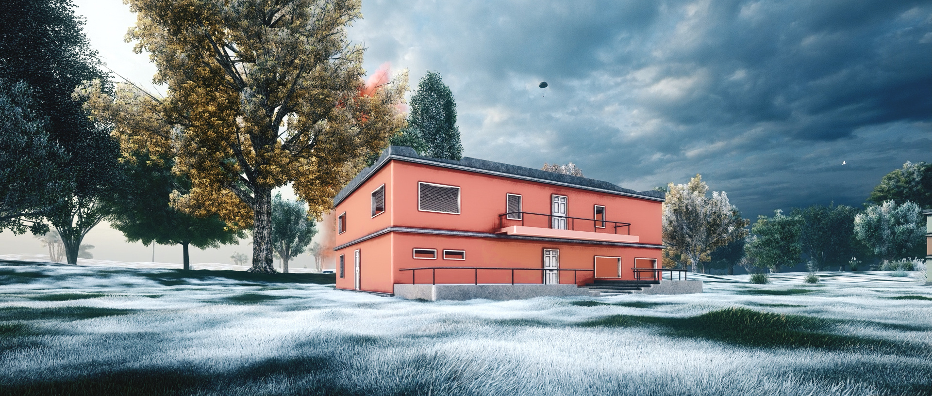 原创场景 和平精英-学校