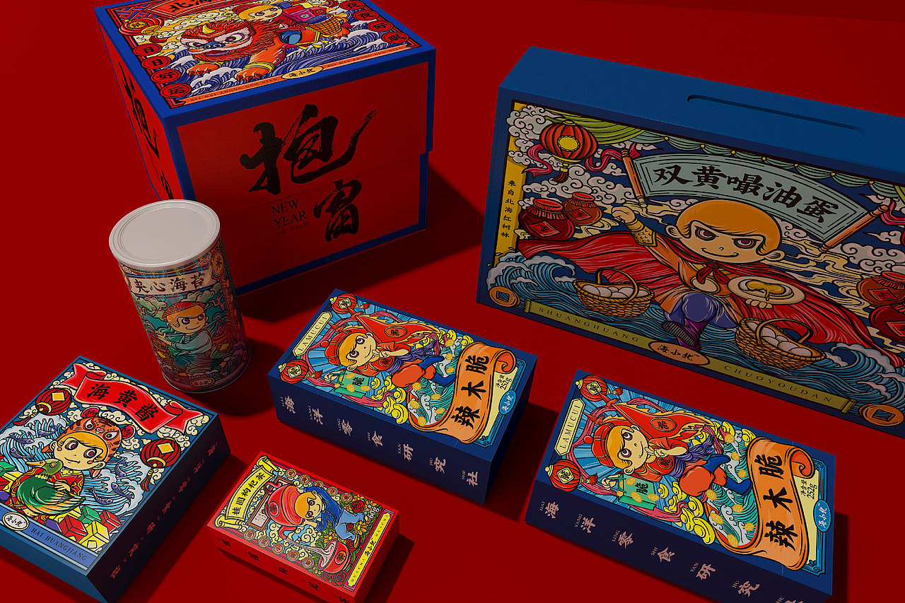 猴子IP国潮包装设计（图ZMTk4MTU5MzY4） - 品牌 - 站酷设计师末日孤歌原创素材 - 站酷ZCOOL