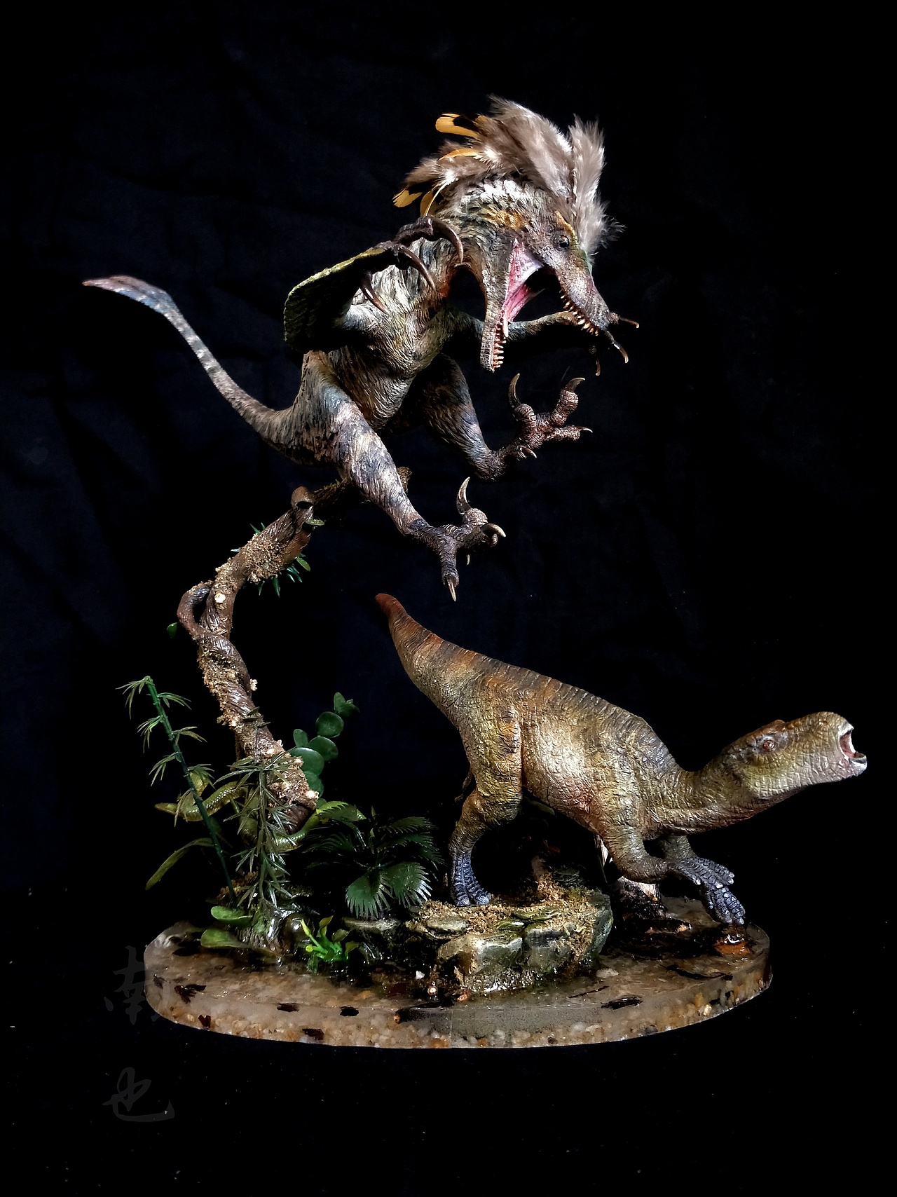 涂装作品丨森森 伶盗龙捕食