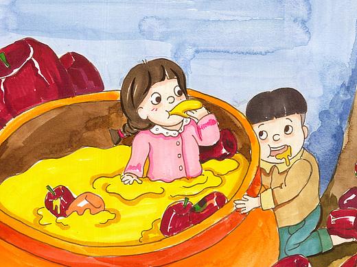 儿童绘本·美食插画篇——宅家IDEA