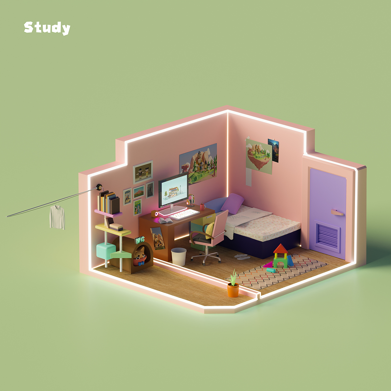 Blender小场景建模渲染练习