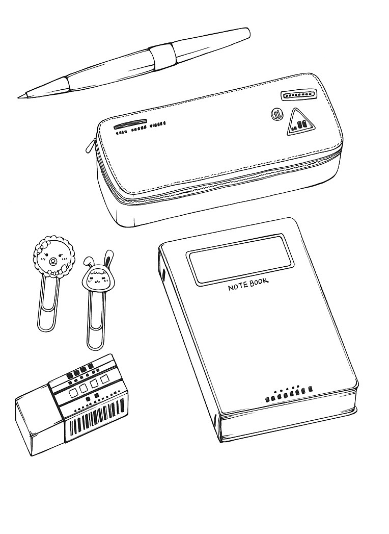 一些小物品的铅笔线稿