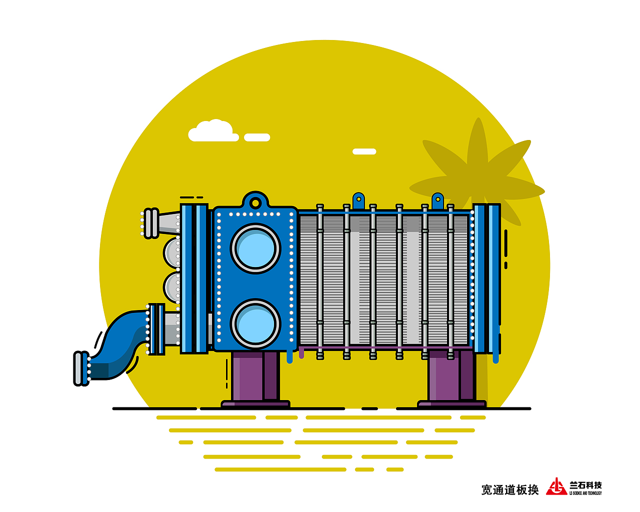 兰石集团产品插画形象设计（图ZMTU5NDQ2NDQw） - 商业插画 - 站酷设计师之式微笑原创素材 - 站酷ZCOOL