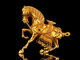 花丝錾刻《舞马·雅驯》