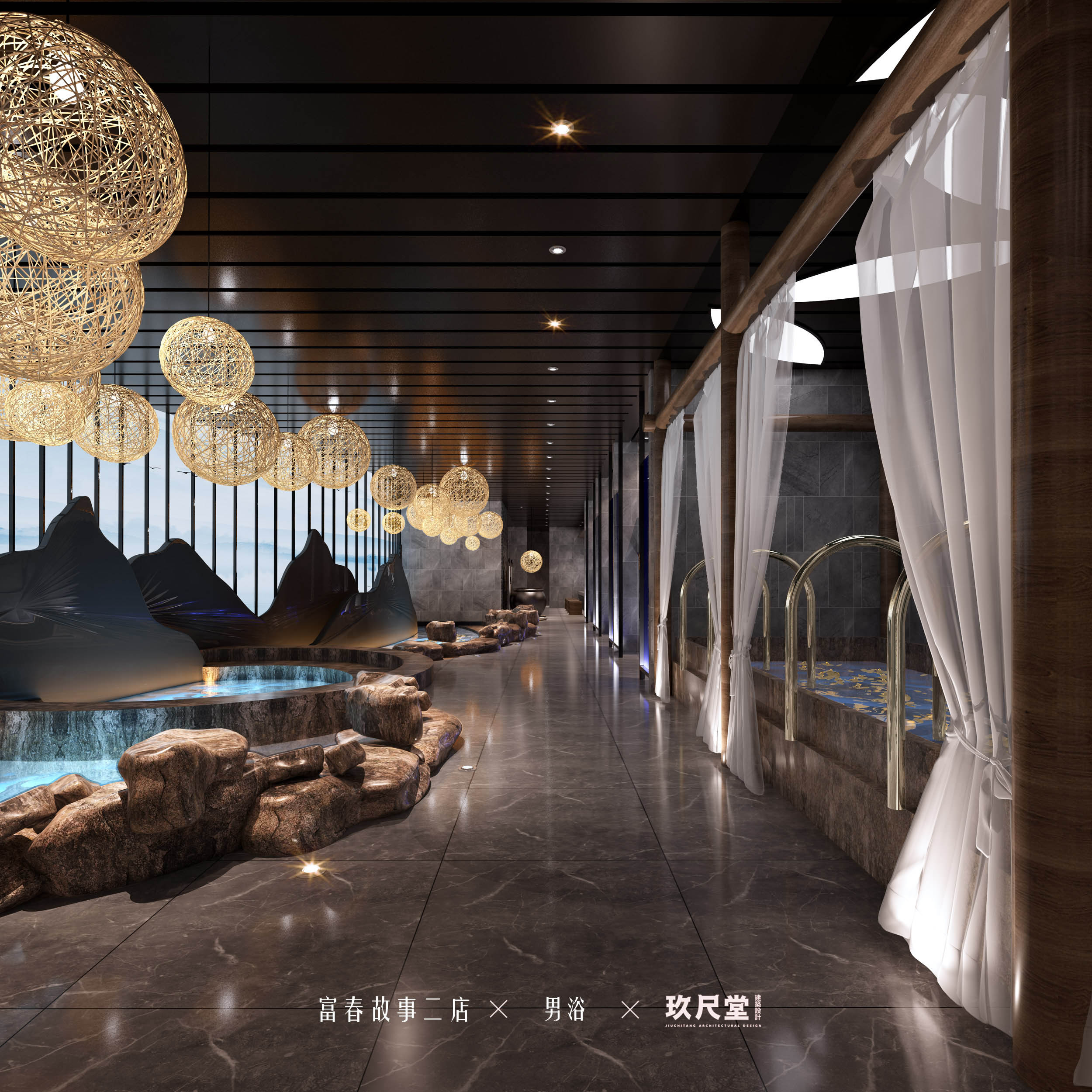 新中式足浴店 - 效果图交流区-建E室内设计网
