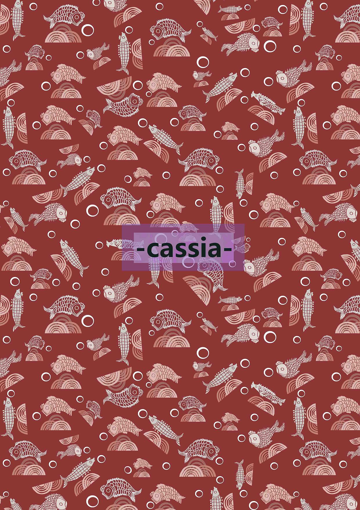 鱼形印花图案设计