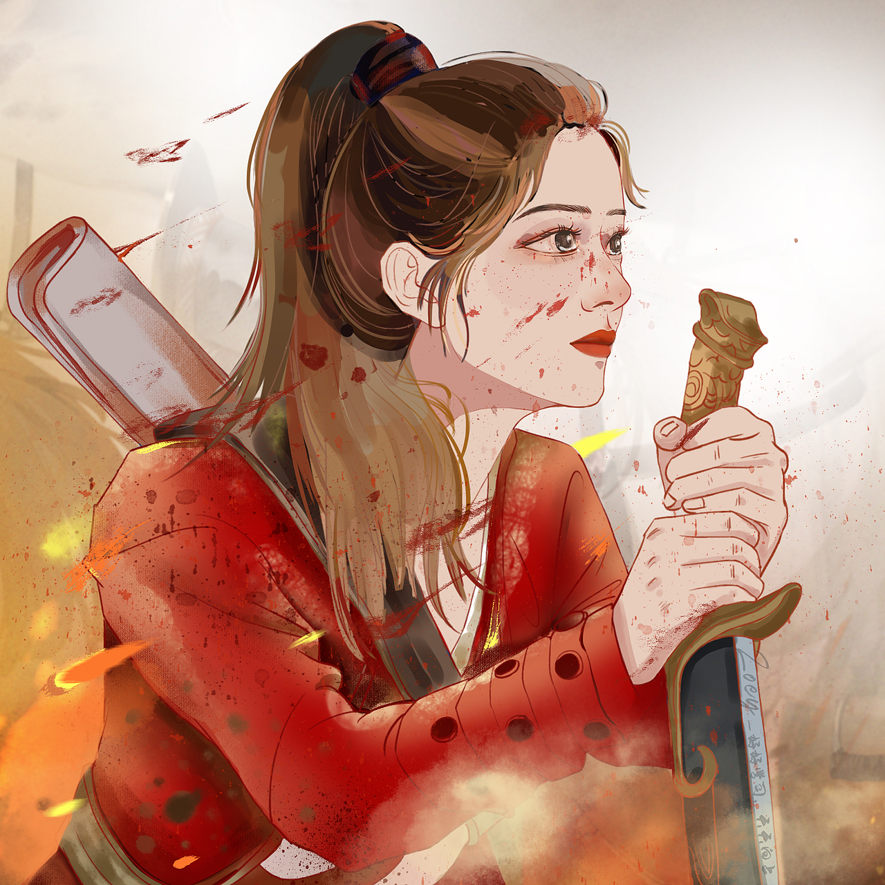 赵丽颖｜红衣阿翡（图ZMjU4NjM5ODE2） - 创作习作 - 站酷设计师RACHEL金桔柠萌原创素材 - 站酷ZCOOL