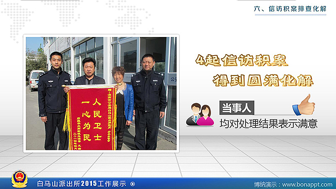 博纳演示-白马山派出所2015年工作展示（图ZNTEyMjI1Njg=） - PPT/Keynote - 站酷设计师博纳演示原创素材 - 站酷ZCOOL