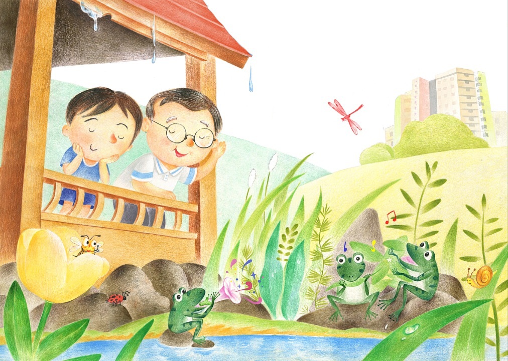 绘本《我和爷爷》（图ZNzYzMjUzNjg=） - 儿童插画 - 站酷设计师白们儿原创素材 - 站酷ZCOOL
