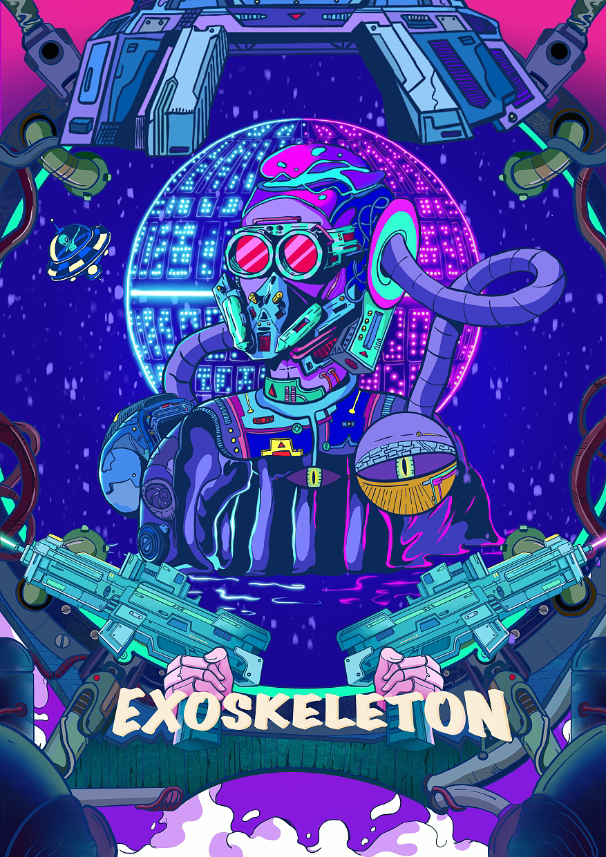 Exoskeleton poster design（图ZMzIyNTUwNjI4） - 海报 - 站酷设计师盐盐好困原创素材 - 站酷ZCOOL