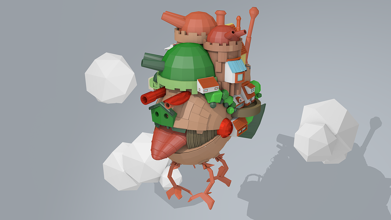 c4d-模仿哈尔的移动城堡（图ZOTMwODQ2NDg=） - 动画/影视 - 站酷设计师蒜香菠萝头原创素材 - 站酷ZCOOL