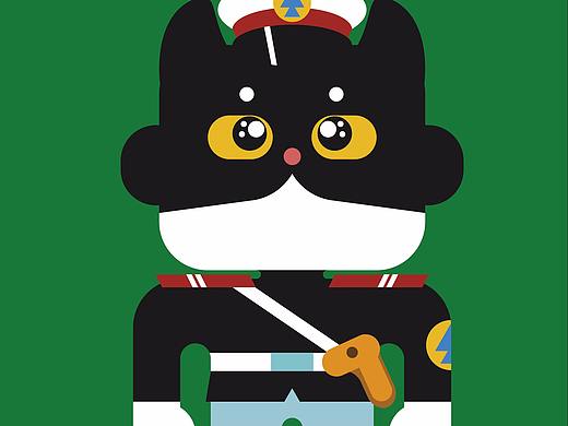 “大饼脸”系列塑体插画设计