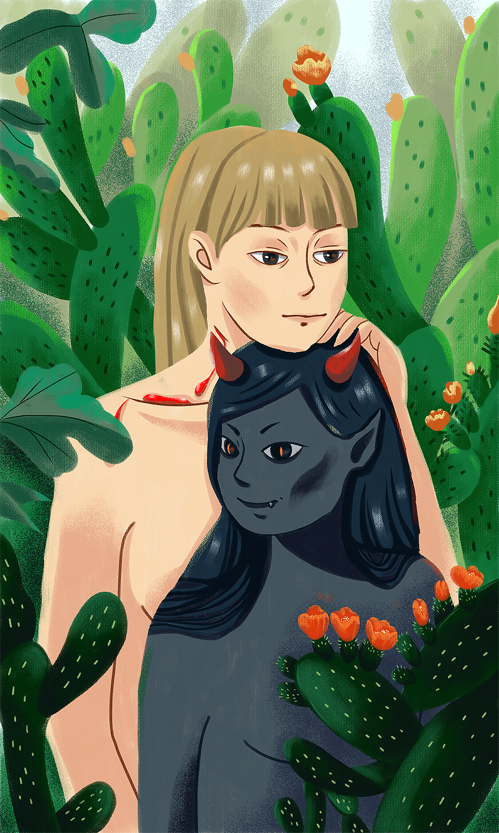 七字号治愈插画原创系列-恶劣心境