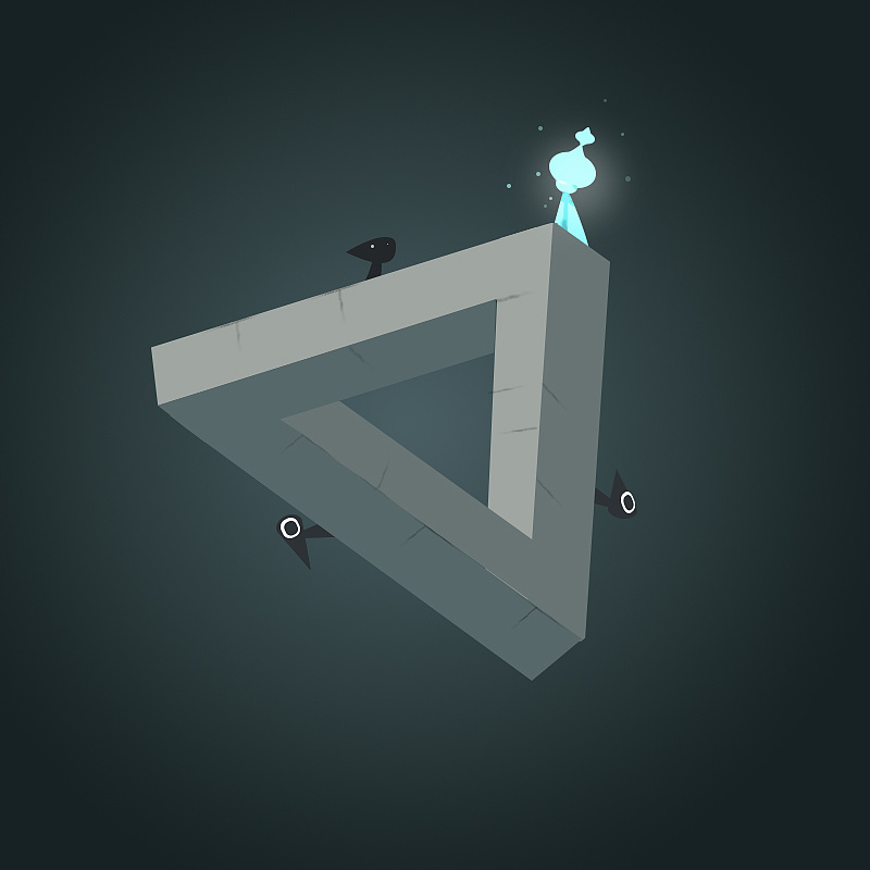 纪念碑谷局部三角块西安|ui设计师