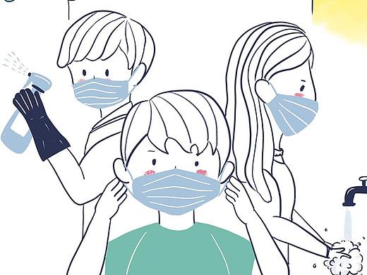 疫情防疫插画