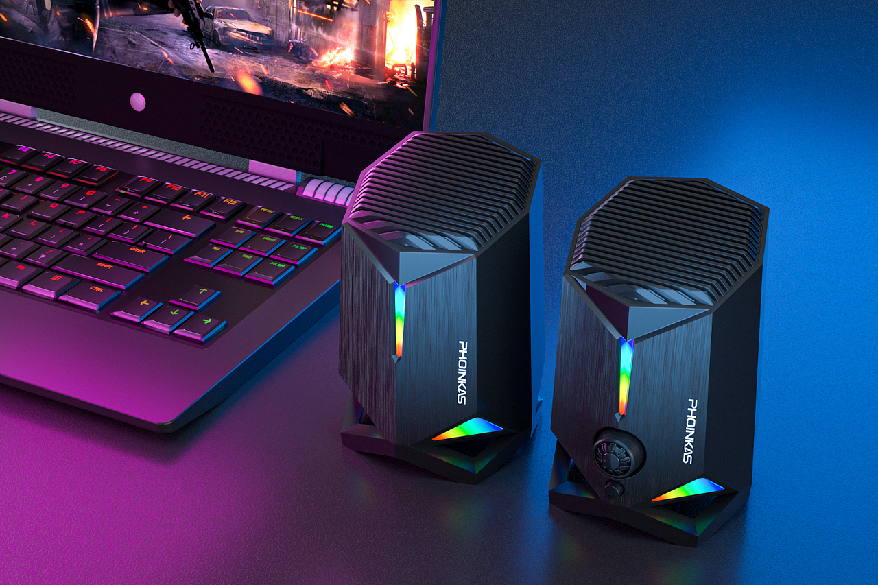 电竞耳机与电竞音响公众号场景图渲染（图ZMjcxNDk3NDM2） - 电商 - 站酷设计师做设计的神秘人原创素材 - 站酷ZCOOL