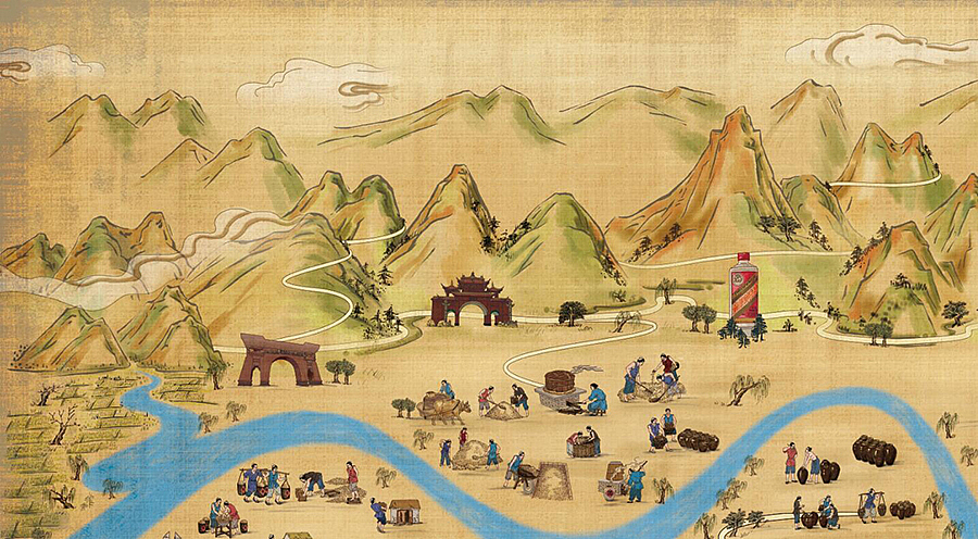 一组古风的手绘地图合集来了