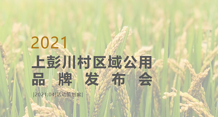 2021上彭川区域公用品牌发布会-农副产品乡村振兴-24P