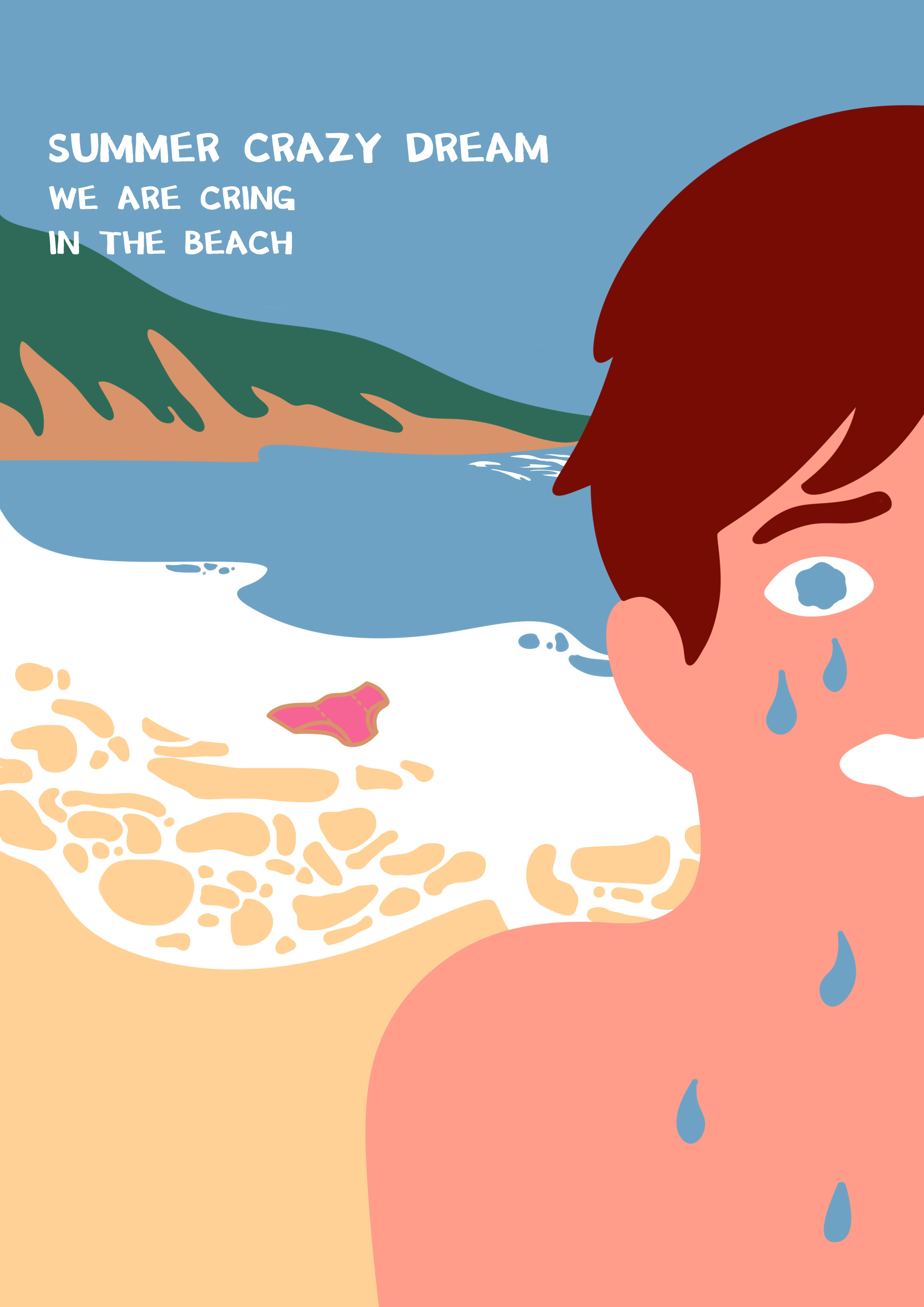 为丝网印刷画的几张插画