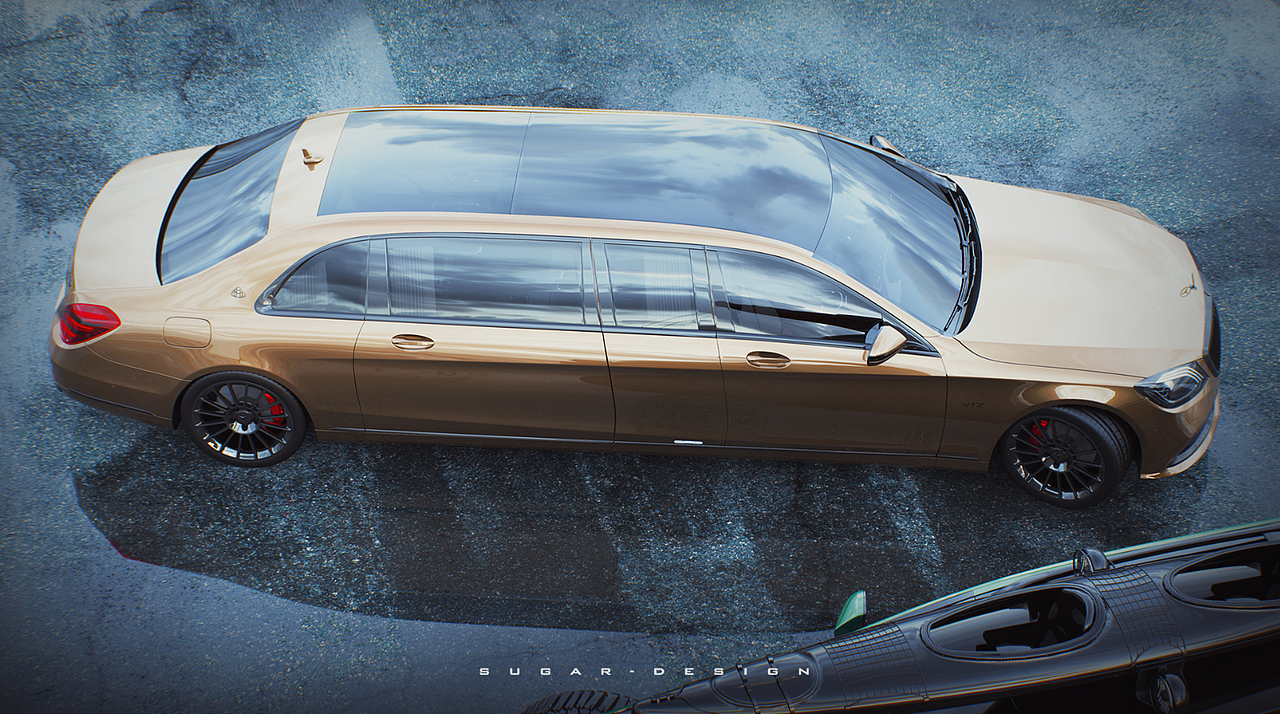 梅赛德斯·奔驰 迈巴赫 Pullman 4x4² Landaulet（图ZMTgyMTQ5NzY4） - 交通工具 - 站酷设计师sugarchow原创素材 - 站酷ZCOOL