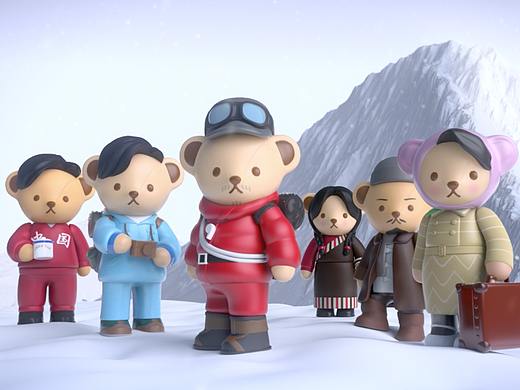 泰迪珍藏《攀登者》电影联名款盲盒动画制作