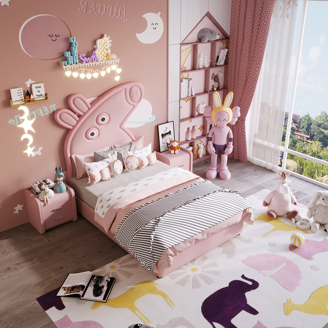 我的粉色小猪佩奇儿童床