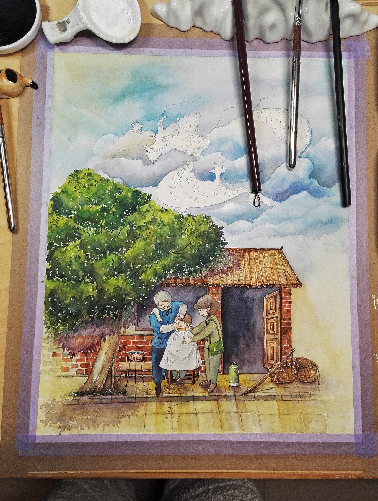 二月二企划插画，龙抬头（图ZNzE2NzYzNDg=） - 商业插画 - 站酷设计师ArleneC原创素材 - 站酷ZCOOL