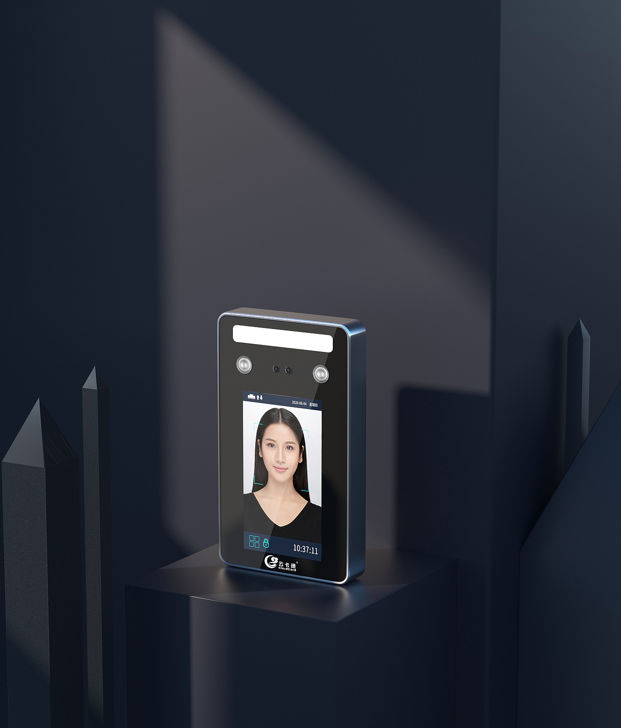 C4D产品场景渲染-人脸识别门禁一体机（图ZMjExODAyMDYw） - 场景 - 站酷设计师起点H原创素材 - 站酷ZCOOL